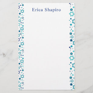 Papelería Estrella judía personalizada