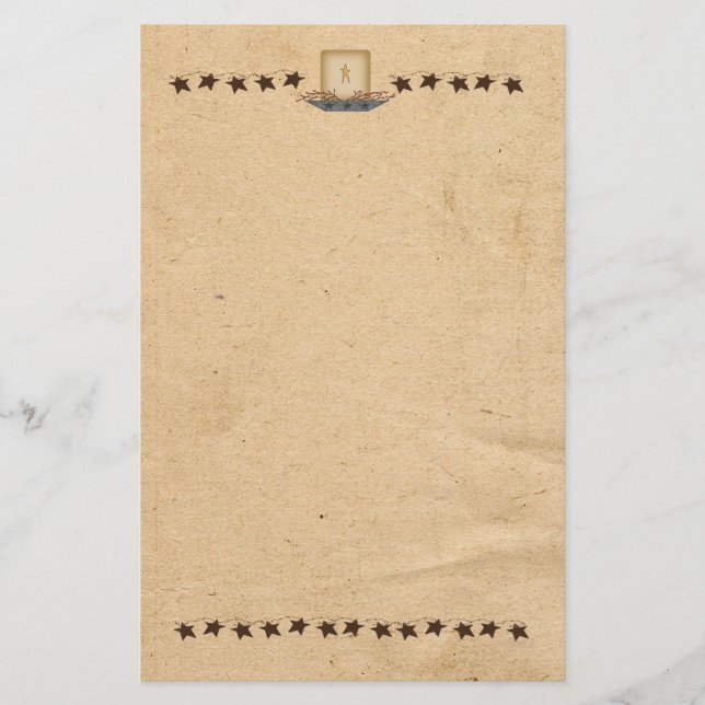 Papelería Estrellas Rustas Y Estacionamiento De Velas (Anverso)