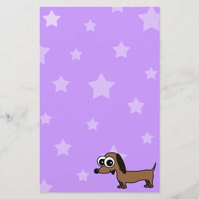 Papelería Estrellas y efectos de escritorio del Dachshund (Anverso)