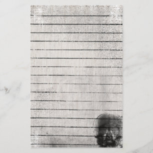 Papelería Eterna Grunge Gótica Skull Stationery