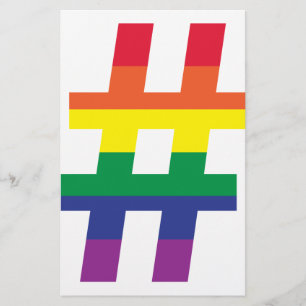 Papelería etiqueta, bandera arcoiris