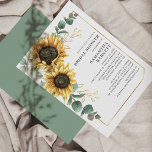 Papelería Eucalyptus Bridal Shower FloraInvito<br><div class="desc">Cree una moderna tarjeta de invitación a la ducha con flores de girasol floral con esta bonita plantilla con un bonito ramo rústico floral y una moderna tipografía simple. CONSEJO: En la colección que aparece a continuación se pueden encontrar tarjetas de suite boda como RSVP, programas de boda, carteles, tapiz,...</div>