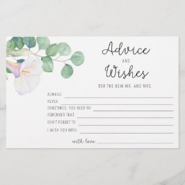 Papelería Eucalyptus/calla - consejo y deseos ducha de novia