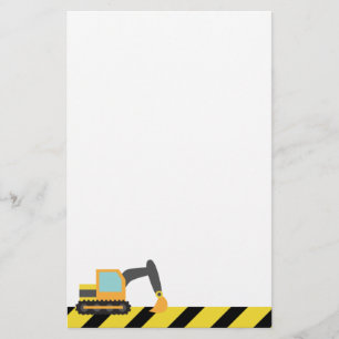 Papelería Excavadora Naranja, Vehículos de Construcción, par