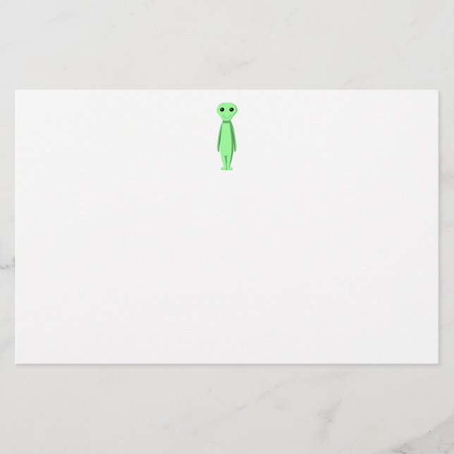 Papelería Extranjero verde lindo. Historieta (Anverso)