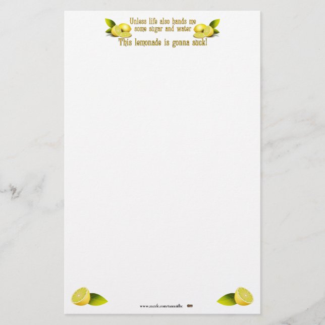 Papelería Fabricación de la limonada (Anverso)