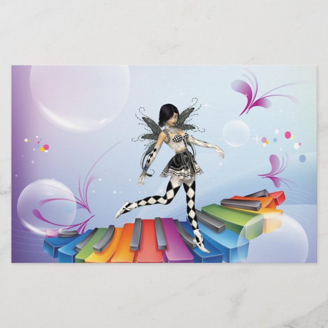 Papelería Faerie Musical Keyboard (Anverso)