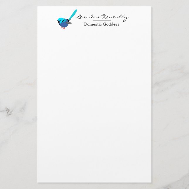 Papelería Fairy Wren (Anverso)