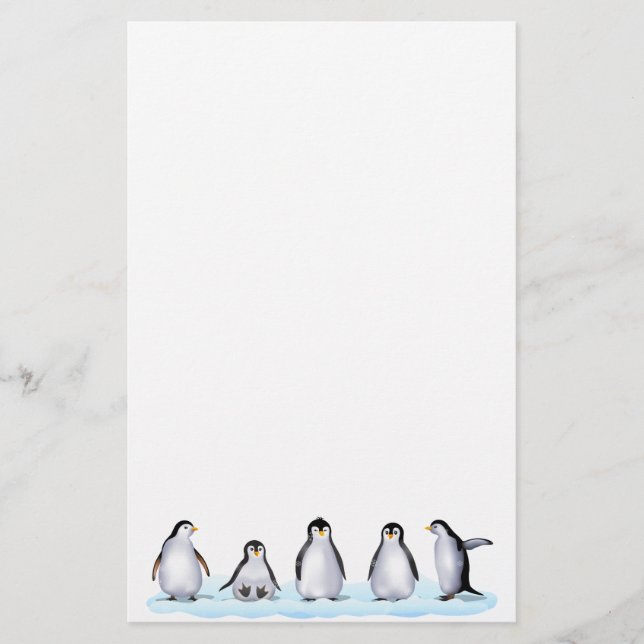 Papelería Familia Penguin (Anverso)