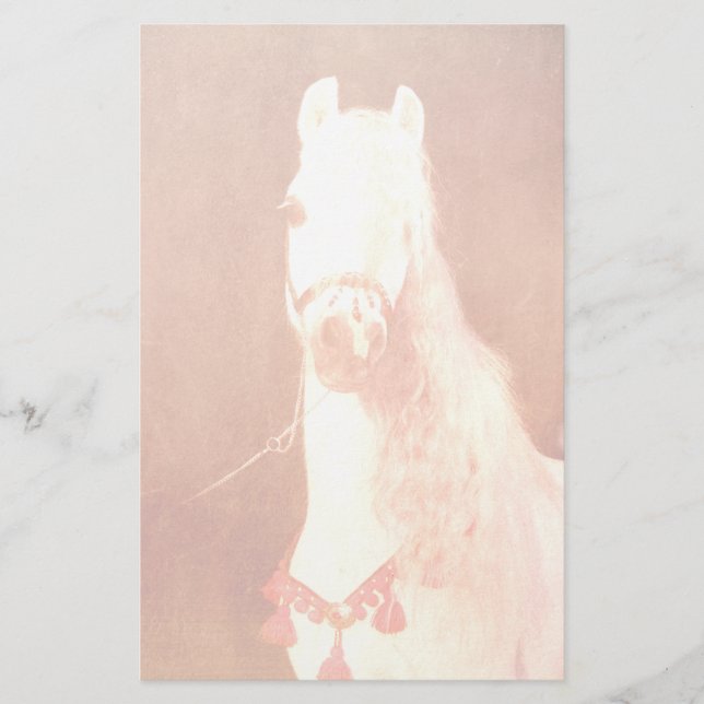 Papelería Fancy White Circus Pony Estilo Gitano Vintage (Anverso)