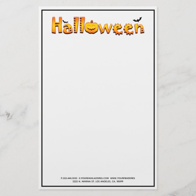 Papelería Fanny Halloween (Anverso)