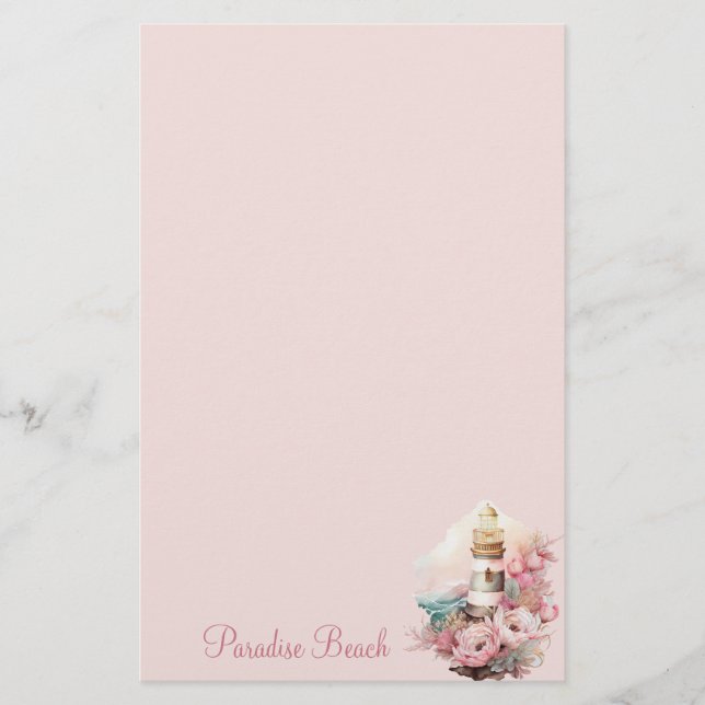 Papelería Faro de Paradise Beach (Anverso)