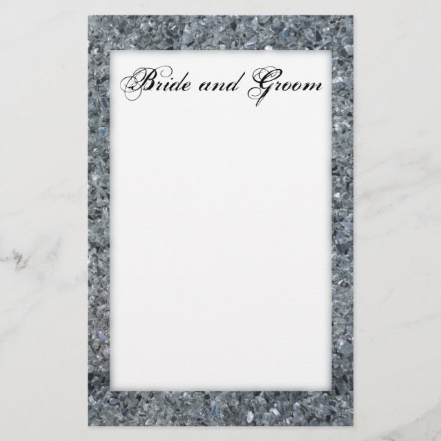 Papelería Faux Sparkle Boda (Anverso)
