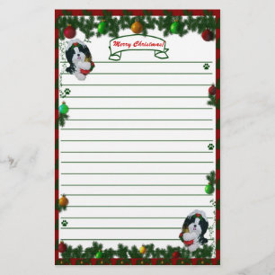 Papelería ¡Felices Navidad de Shih Tzu inmóviles!