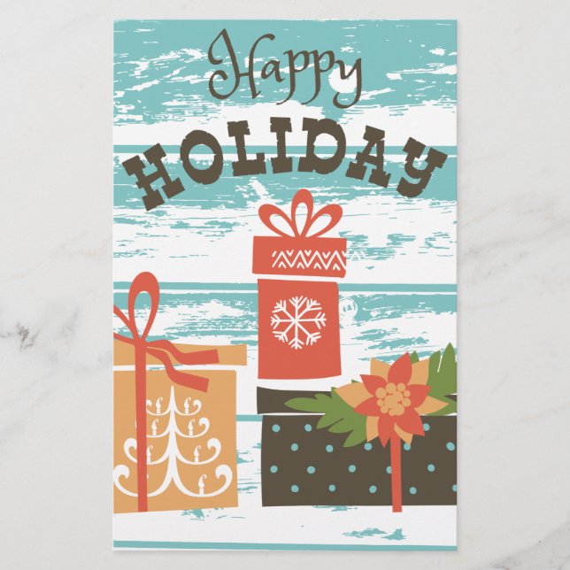 Papelería Felices vacaciones de Navidades de vacaciones (Anverso)