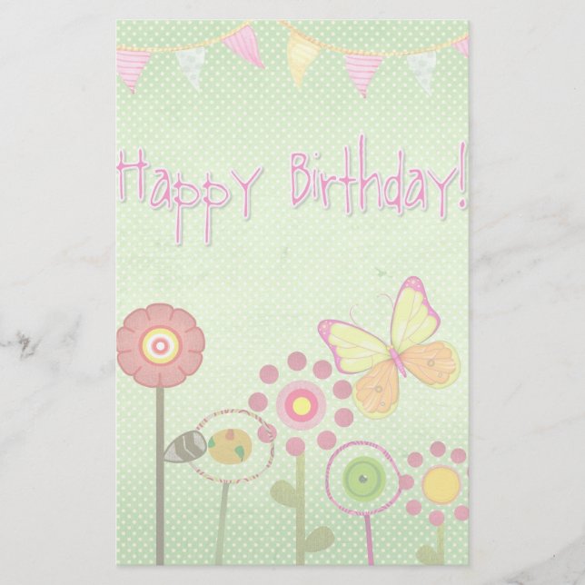 Papelería Feliz cumpleaños (Anverso)