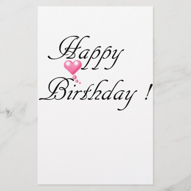 Papelería Feliz cumpleaños (Anverso)
