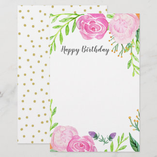 Papelería Feliz cumpleaños Stationery