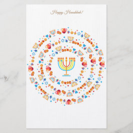 Papelería Feliz Festival Fiesta de las luces de Hanukkah Her