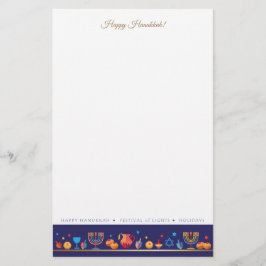 Papelería Feliz Festival Fiesta de las luces de Hanukkah Her