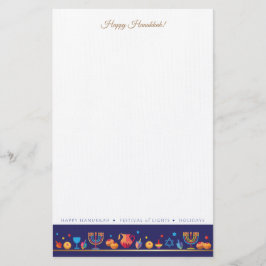 Papelería Feliz Festival Fiesta de las luces de Hanukkah Her