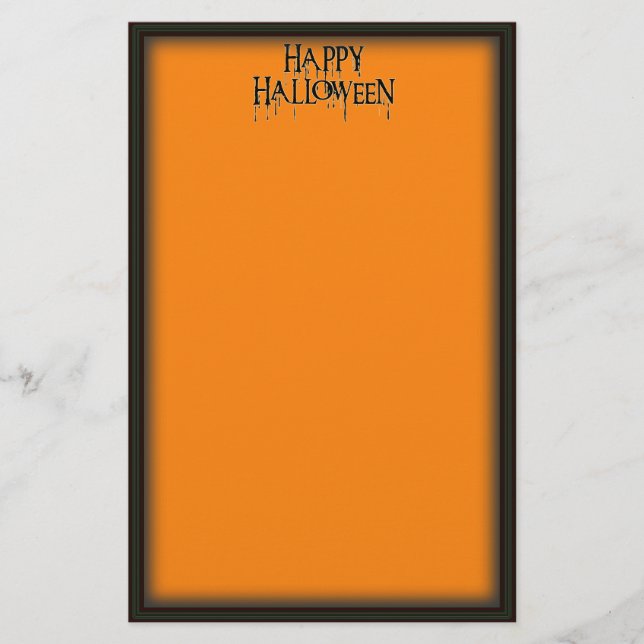 Papelería Feliz Halloween Drippy Text Image (Anverso)