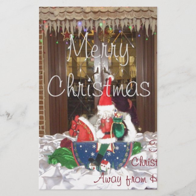 Papelería Feliz Navidad fuera de casa Inspirado en A (Anverso)