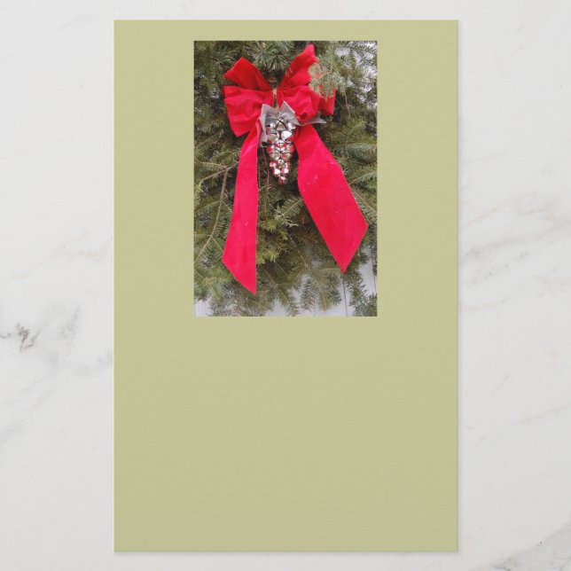 Papelería Feliz Navidad Red Bow (Anverso)