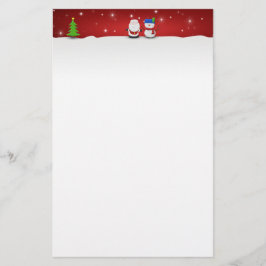 Papelería Feliz Navidad Snowman y Santa