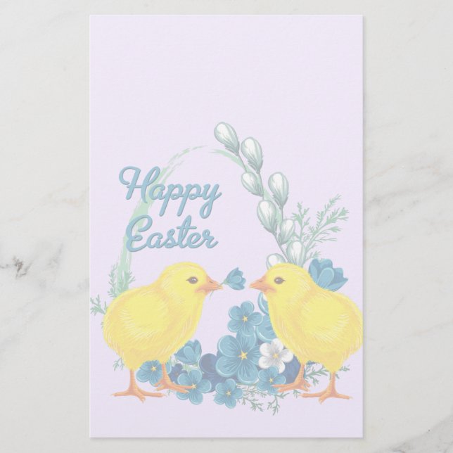 Papelería Feliz Pascua con chicles bebés (Anverso)
