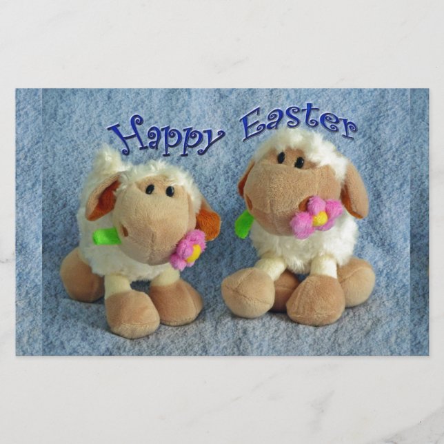 Papelería Feliz Pascua Lambs (Anverso)