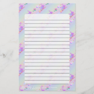 Papelería Feliz patrón de arco iris de bruja brillante Past