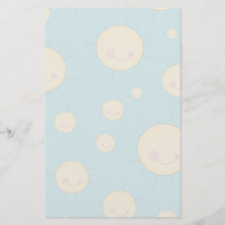 Papelería feliz patrón de sol de kawaii
