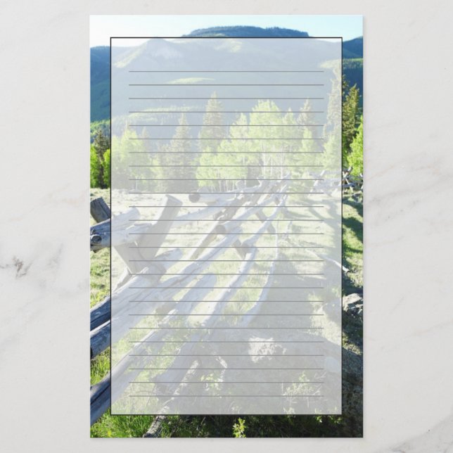 Papelería Fenceline de madera (Anverso)