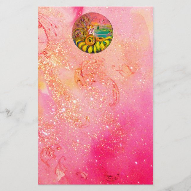 Papelería FERIA DE LAS FLORES DE FLORES amarillo rosado negr (Anverso)