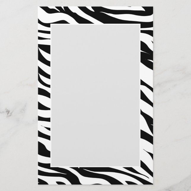 Papelería Fiesta de cumpleaños safari con estampado de cebra (Anverso)