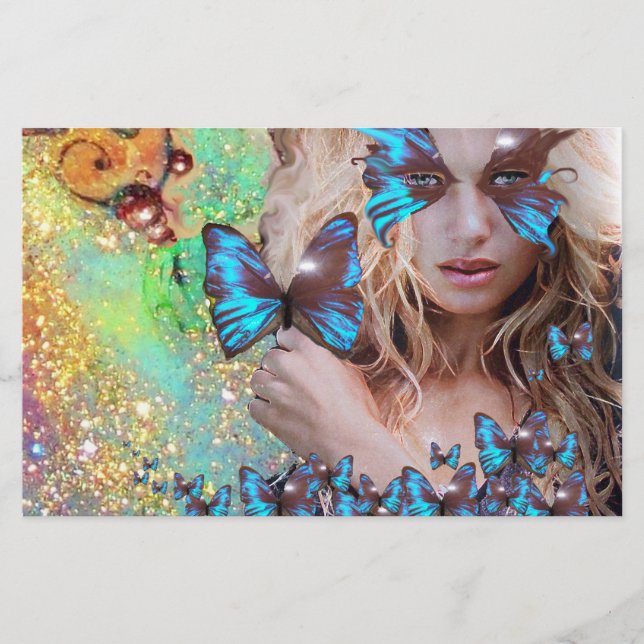 PAPELERÍA FIESTA DULCE DIECISÉIS MARIPOSA AZUL (Anverso)