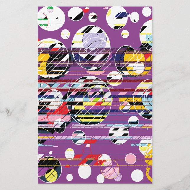 Papelería Fiesta púrpura (Anverso)