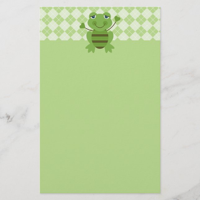 Papelería Figura de palo Rana con fondo de arglo (Anverso)