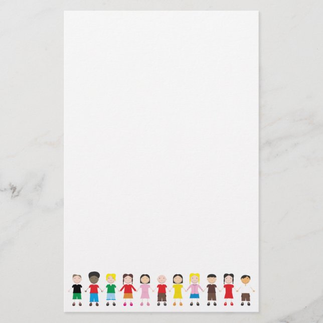 Papelería Fila de niños (Anverso)