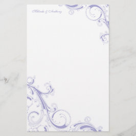 Papelería Filigree Swirl Lavender