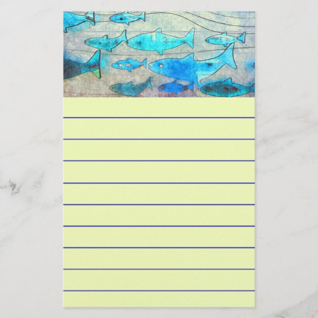 Papelería Fish Stationery (Anverso)