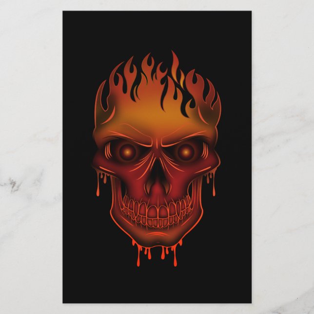 Papelería Flame Skull (Anverso)