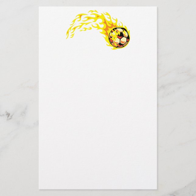 Papelería Flamin' Soccer Ball (Anverso)