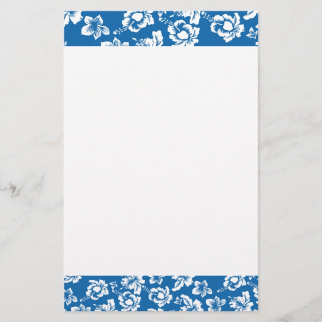 Papelería Flor azul hawaiana (Anverso)
