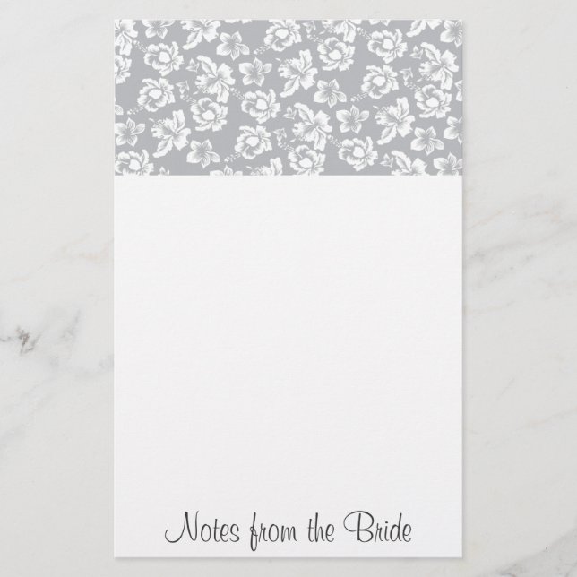 Papelería Flor blanca hawaiana (Anverso)