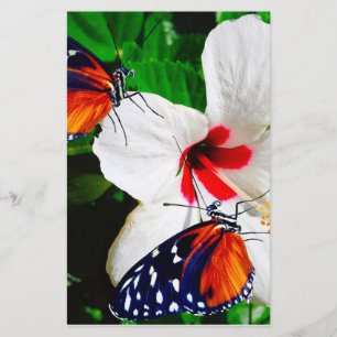 Papelería Flor de hibiscus con 2 tigres de longitud