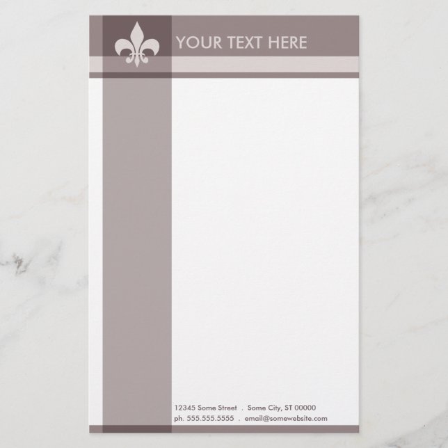 Papelería flor de lis (Anverso)