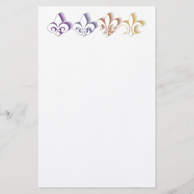 Papelería Flor de lis inmóvil (Anverso)