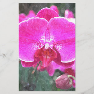 Papelería Flor de orquídea rosa, fotografía floral